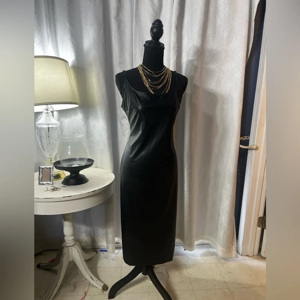 NWOT Wild Fable Black Midi Dress - Picture 2 of 5